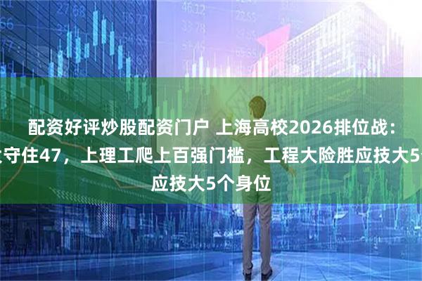 配资好评炒股配资门户 上海高校2026排位战：上科大守住47，上理工爬上百强门槛，工程大险胜应技大5个身位